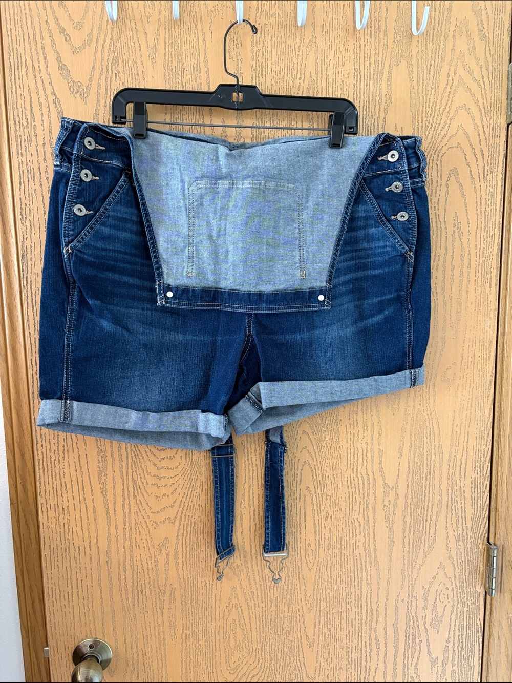 Torrid Dark Blue Denim Overall Shorts